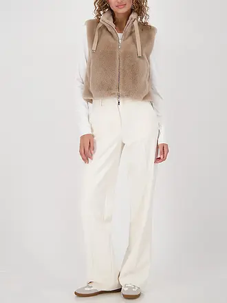MONARI | Gilet in Felloptik | beige